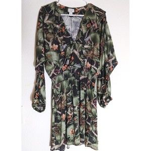 JOHANNA ORTIZ x H&M Patterned Dress With Flounce Chic Tropical Print Size M